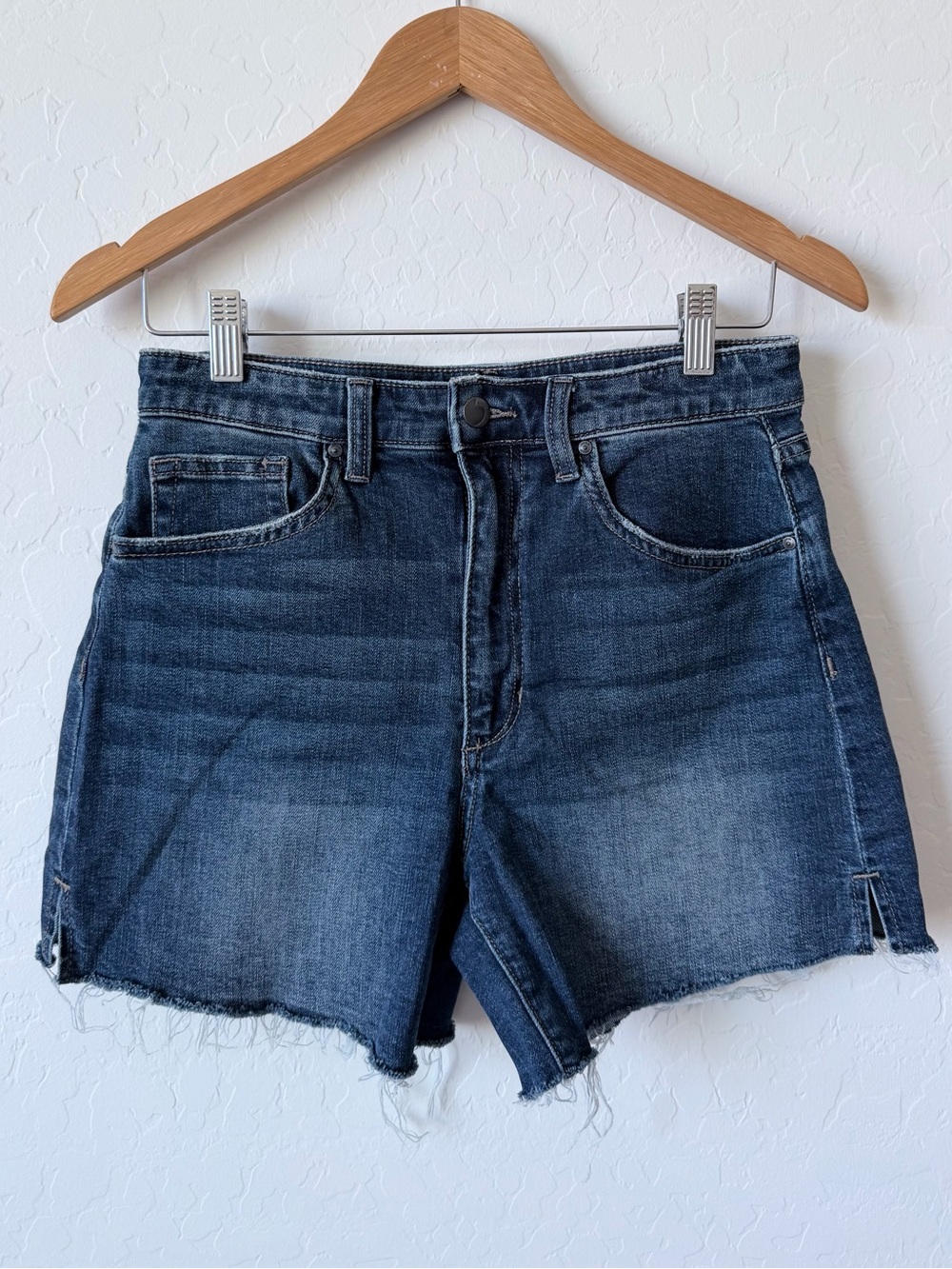 Joe's Jeans Dark Blue Distressed Denim Shorts